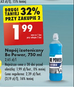 Napój izotoniczny wieloowocowy Be power promocja w Biedronka