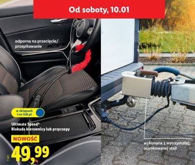 Blokada kierownicy lub przyczepu Ultimate Speed promocja w Lidl