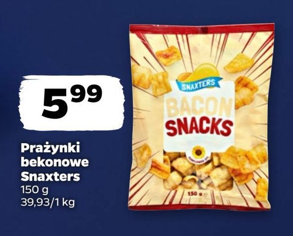 Prażynki bekonowe Snaxters promocja