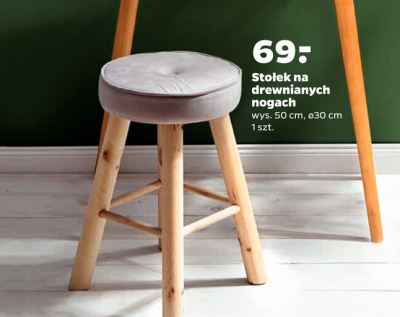 Sto艂ek na drewnianych n贸偶kach promocja