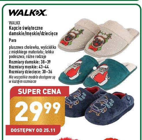 Kapcie damskie 艣wi膮teczne 38-39 Walkx promocja