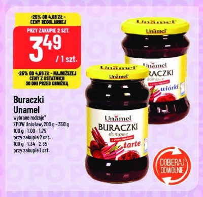 Buraczki domowe wi贸rki UNAMEL promocja