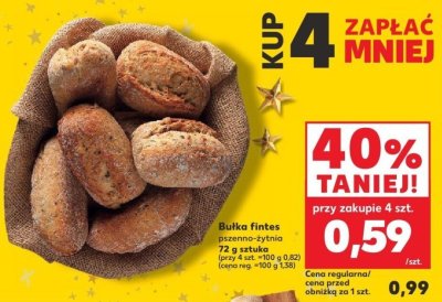 Bułka fintes pszenno-żytnia promocja w Kaufland