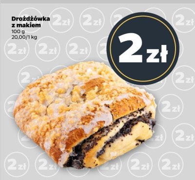 Drożdżówka z makiem promocja w Netto