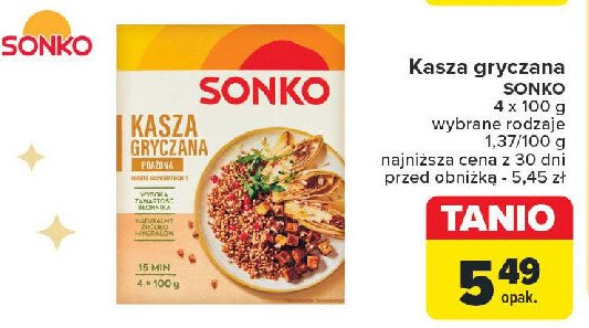 Kasza gryczana prażona Sonko promocja w Carrefour Market