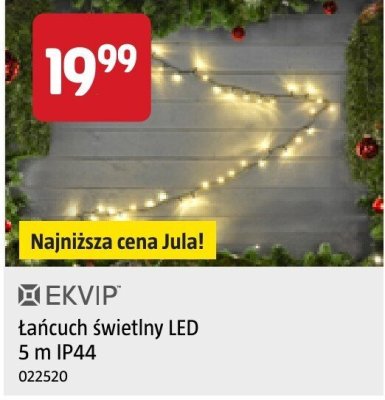 Łańcuch świetlny LED EKVIP 5 m IP44 promocja w Jula