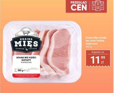 Schab bez kości kotlety wieprzowe  promocja w Biedronka