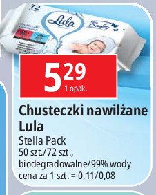 Chusteczki nawilżane masłem shea Lula promocja