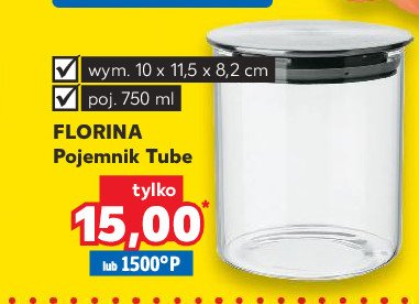 Pojemnik kuchenny tube 750 ml Florina (florentyna) promocja