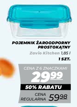 Pojemnik żaroodporny prostokątny 1.85 l Zavio kitchen promocja
