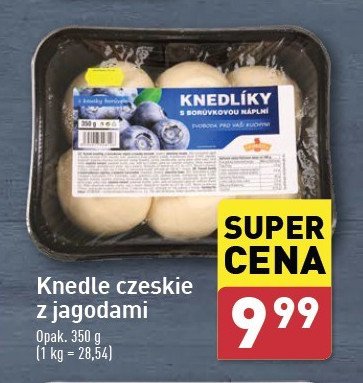 Knedle czeskie z borówkami promocja w Aldi