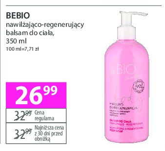 Żel pod prysznic nawilżająco-regenerujący Bebio cosmetics promocja