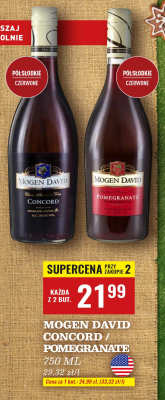 Wino Mogen David Pomegranate półsłodkie czerwone promocja w Biedronka