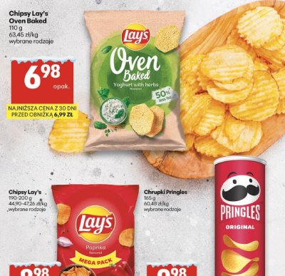 Chipsy Lay's Oven Baked wybrane rodzaje promocja w Delikatesy Centrum