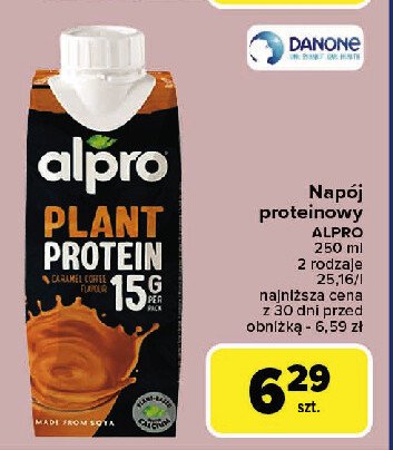 Napój karmel-kawa Alpro plant protein promocja