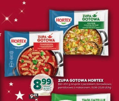 Zupa gotowa Hortex krupnik z pieczakiem borowikowa pomidorowa z makaronem promocja w Stokrotka