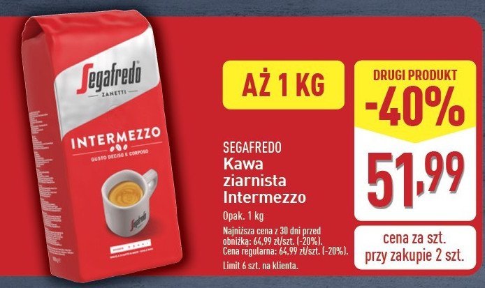 Kawa Segafredo intermezzo promocja w Aldi
