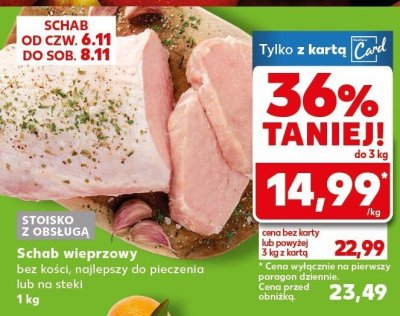 Schab wieprzowy bez kości promocja w Kaufland