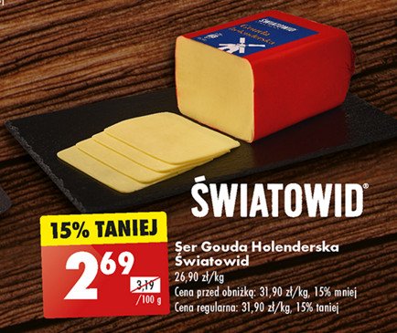 Ser gouda holenderska Światowid promocja w Biedronka