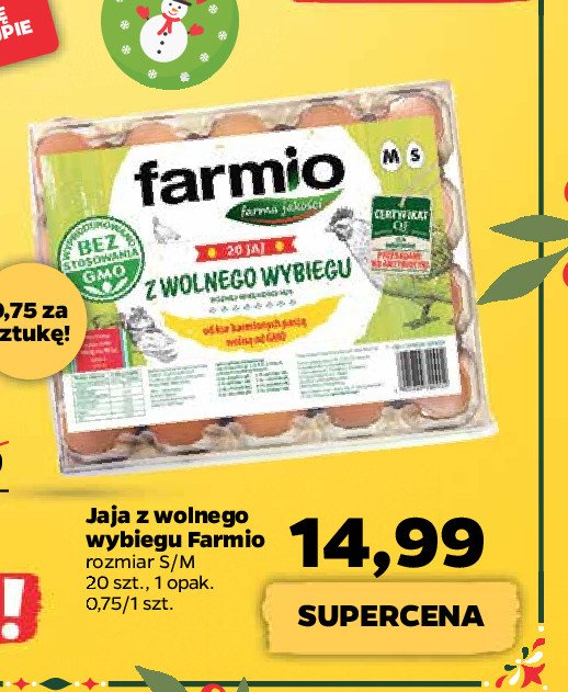 Jaja z wolnego wybiegu kl. s/m Farmio promocja