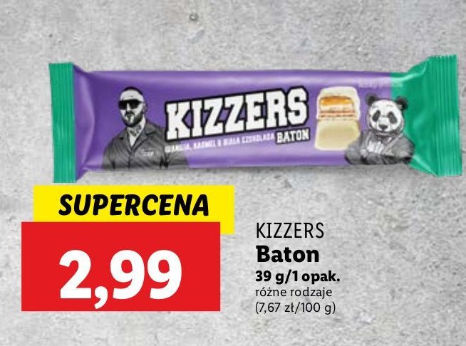 Baton słony karmel i biała czekolada Kizzers promocja