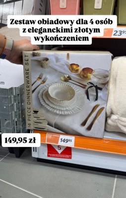 Zestaw obiadowy 16 części promocja w Action