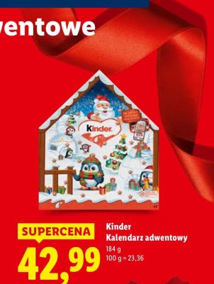 Kalendarz adwentowy Kinder promocja w Lidl