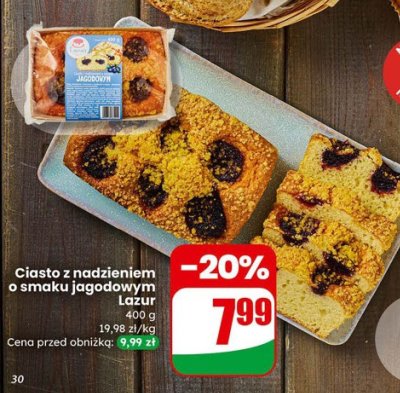 Ciasto z nadzieniem o smaku jagodowym  promocja w Dino
