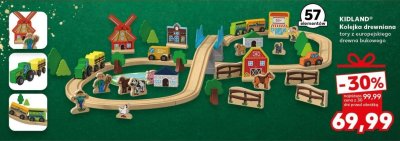 Kolejka drewniana tory z europejskiego drewna bukowego KIDLAND promocja w Kaufland