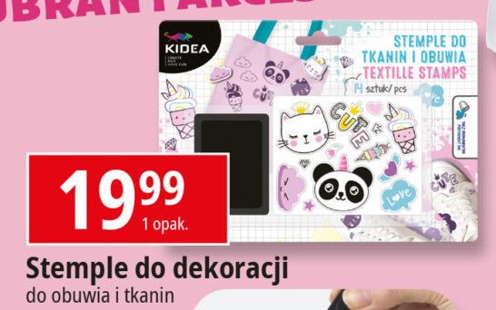 Stempelki do dekoracji tkanin i obuwia Kidea promocja