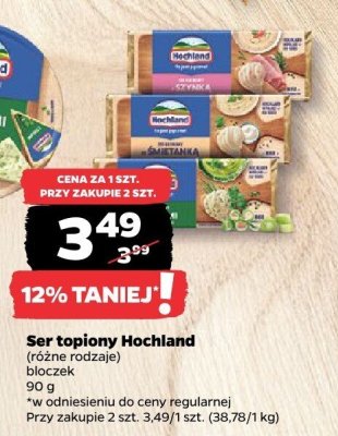 Ser topiony Hochland różne rodzaje bloczek promocja w Netto