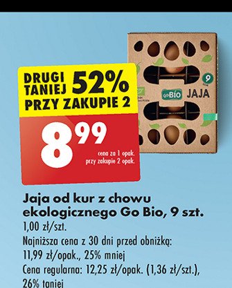 Jaja z chowu ekologicznego Gobio promocja