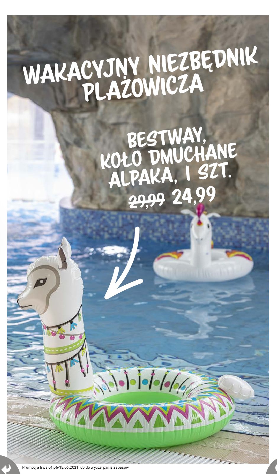 Ko艂o dmuchane alpaka 113 x 109 cm Bestway promocja