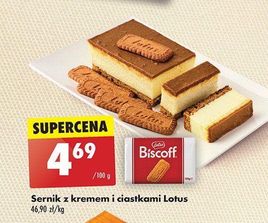 Sernik z kremem i ciastkami Lotus biscoff promocja