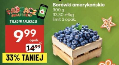Borówki amerykańskie promocja w Delikatesy Centrum