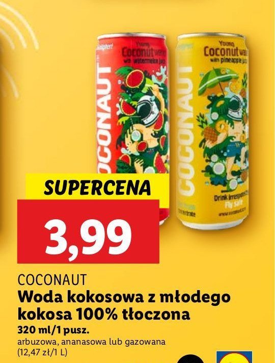 Woda kokosowa gazowana Coconaut promocja