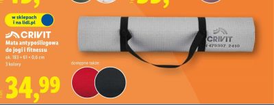 Mata antypoślizgowa do jogi i fitnessu  promocja w Lidl