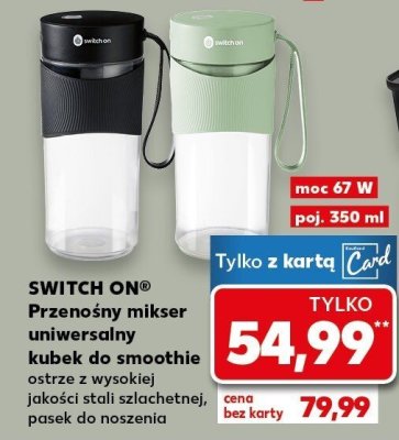 Przenośny mikser uniwersalny kubek do smoothie ostrze z wysokiej jakości stali szlachetnej, pasek do noszenia promocja w Kaufland