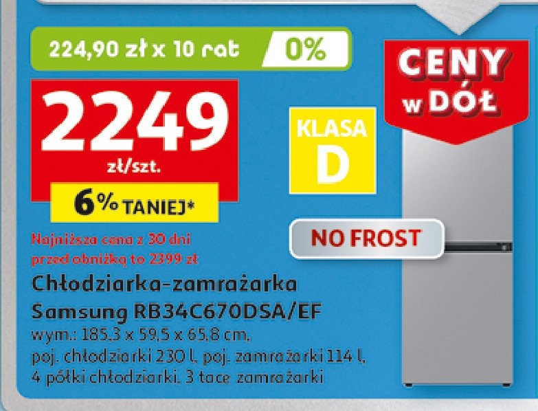 Chłodziarko-zamrażarka rb34c670dsa/ef Samsung promocja