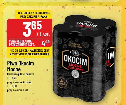 Piwo Okocim mocne dubeltowe promocja w POLOmarket