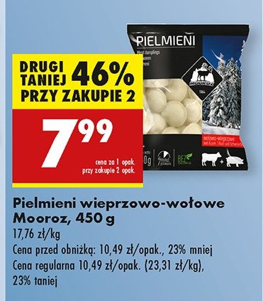 Pielmieni wołowo-wieprzowe Mooroz promocja w Biedronka