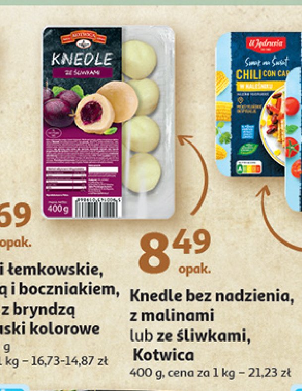 Knedle z malinami Kotwica promocja