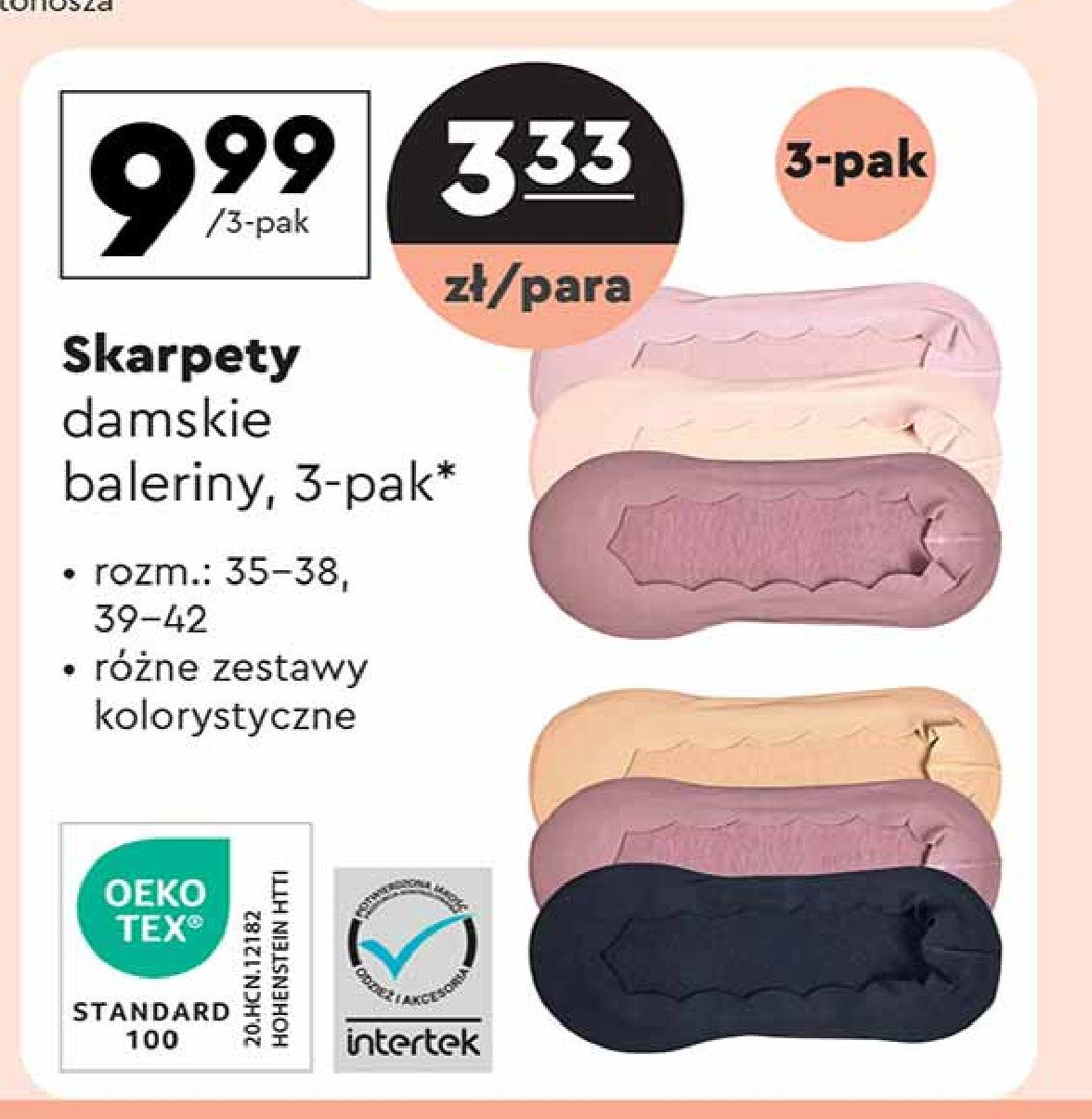 Skarpetki baleriny rozm. 39-42 promocja