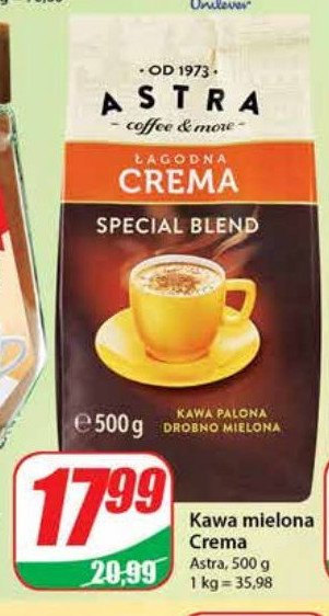 Kawa Astra łagodna crema Astra caffee promocje