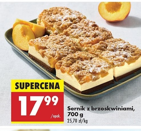 Sernik z brzoskwiniami promocja w Biedronka