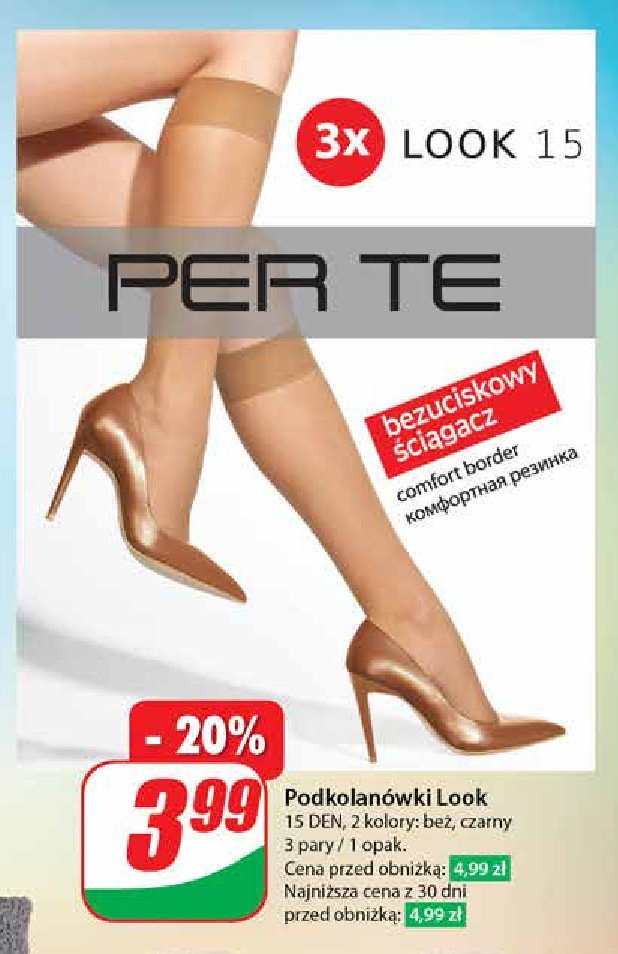 Podkolanówki damskie look 15 den Per te promocja