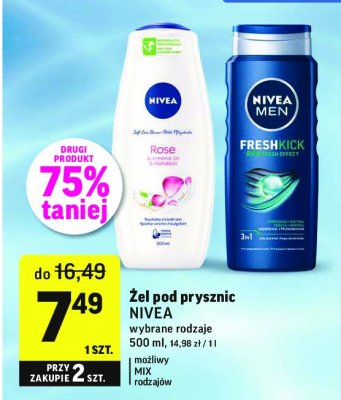 Żel pod prysznic rose & almond oil & mandelol Nivea promocja