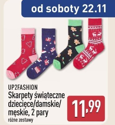 Skarpety świąteczne 2 pary różne zestawy promocja w Aldi