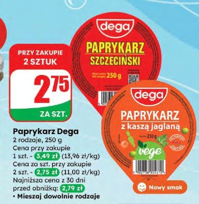 Paprykarz z kaszą jaglaną Dega promocja w Dino