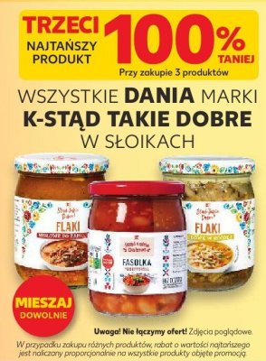 Wszystkie dania w słoikach trzeci -100% taniej promocja w Kaufland